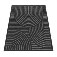 KURZFLORTEPPICH, mit Struktur, aus Polypropylen, Florhöhe 10 mm, Anthrazit, 120 x 160 cm - Anthrazit, Textil (120/160cm) - KADIMA DESIGN