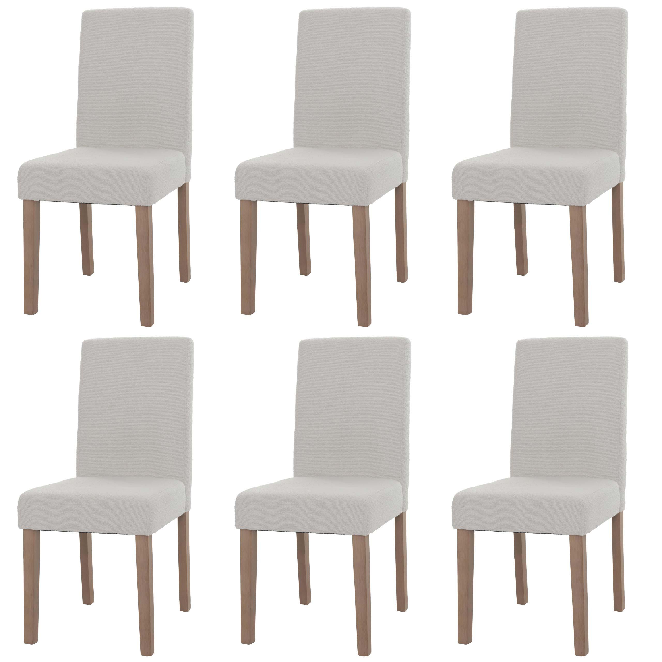 ESSZIMMERSTUHL Cremeweiß 6er-Set - Weiß, Textil (42/90/50cm) - MCW