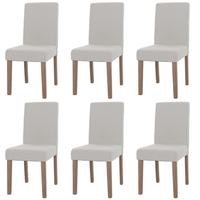ESSZIMMERSTUHL Cremeweiß 6er-Set - Weiß, Textil (42/90/50cm) - MCW