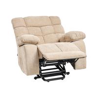 ELEKTRISCHER-FERNSEHSESSEL mit Fußstütze Stoff Beige Ares - Beige, Textil (95/105/94cm) - Beliani