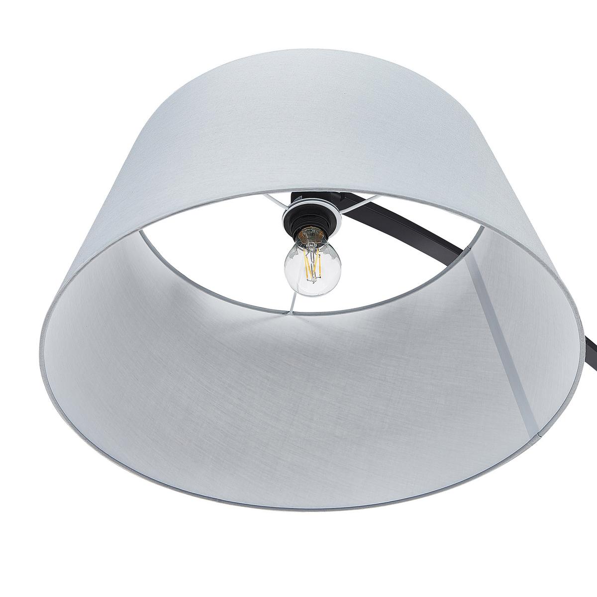 STEHLAMPE Benue 50/50/188 cm - Grau, Metall (50/160/188cm) - Beliani