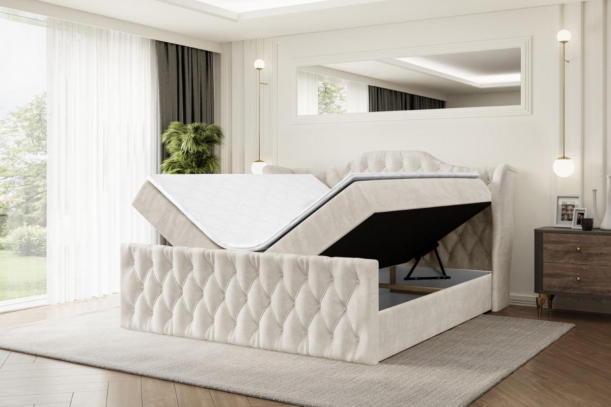 BOXBETT VILA-Z - 140x200 cm - H4 - Ecru - Ecru, Holzwerkstoff (140/200cm) - ALTDECOR