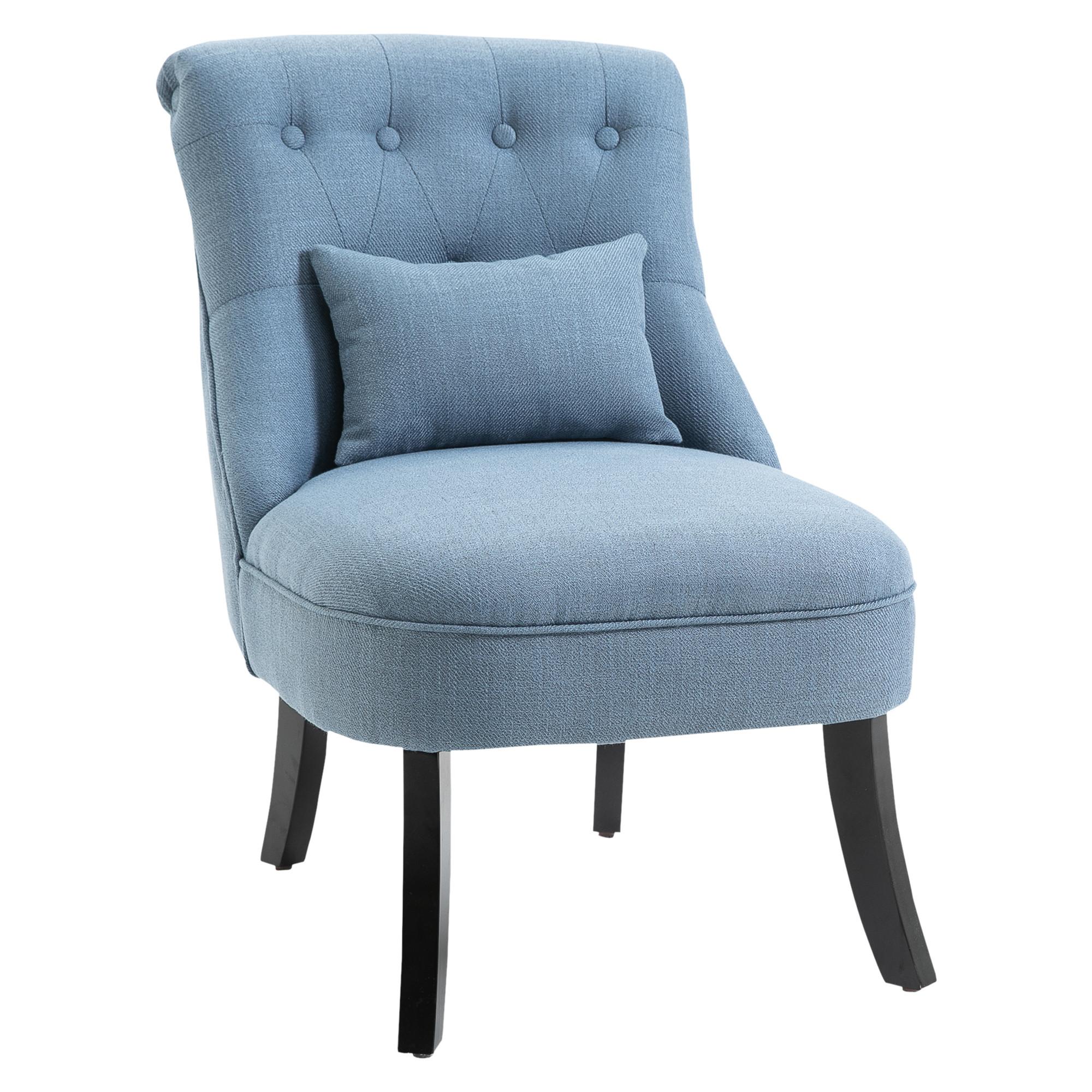 RELAXSESSEL, Sessel, Erhöhte Füße, Blau - Blau, Textil (69/77/52.5cm) - HOMCOM