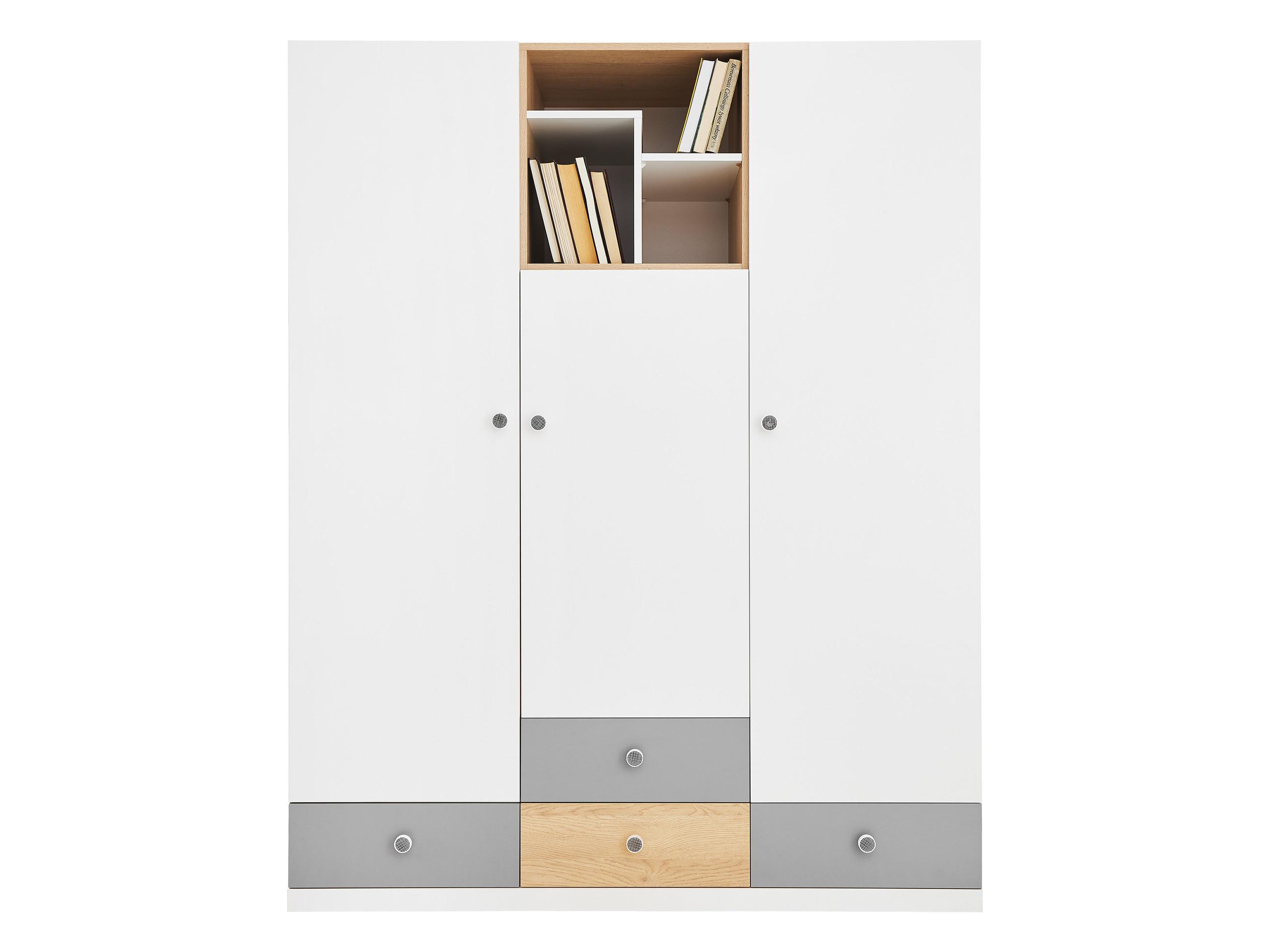 KLEIDERSCHRANK Pixel PX1 - Eichefarben/Weiß, Holzwerkstoff (150/190/50cm) - MIRJAN24