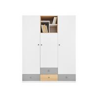 KLEIDERSCHRANK Pixel PX1 - Eichefarben/Weiß, Holzwerkstoff (150/190/50cm) - MIRJAN24