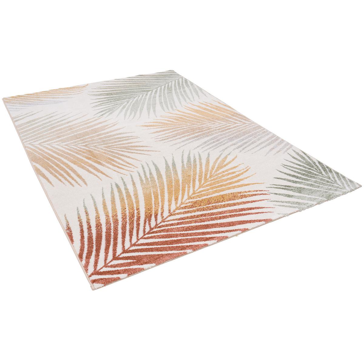 DESIGNER TEPPICH FARO TROPICAL BLÄTTER - Naturfarben, Textil (120/170cm) - Pergamon