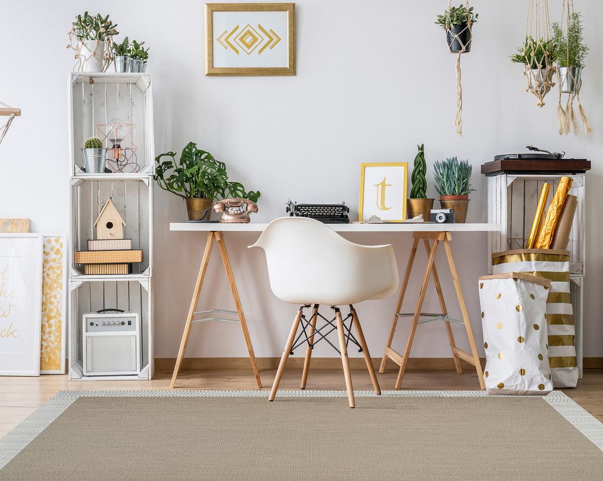 TEPPICH Premium en Vinyle Weiß Beige 120x180 cm - Creme, Kunststoff (120/180cm) - STORESDECO
