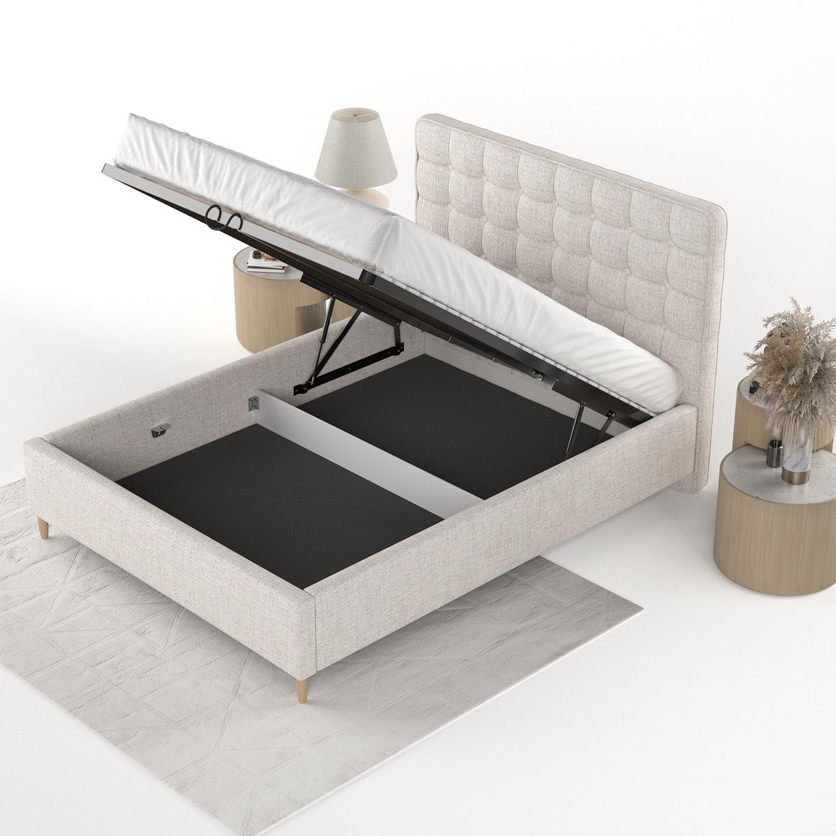 POLSTERBETT Paloma 120/200 cm Hellbeige im Neve Stoff - Sandfarben/Naturfarben, Holz/Holzwerkstoff (120/200cm) - AltaBeds