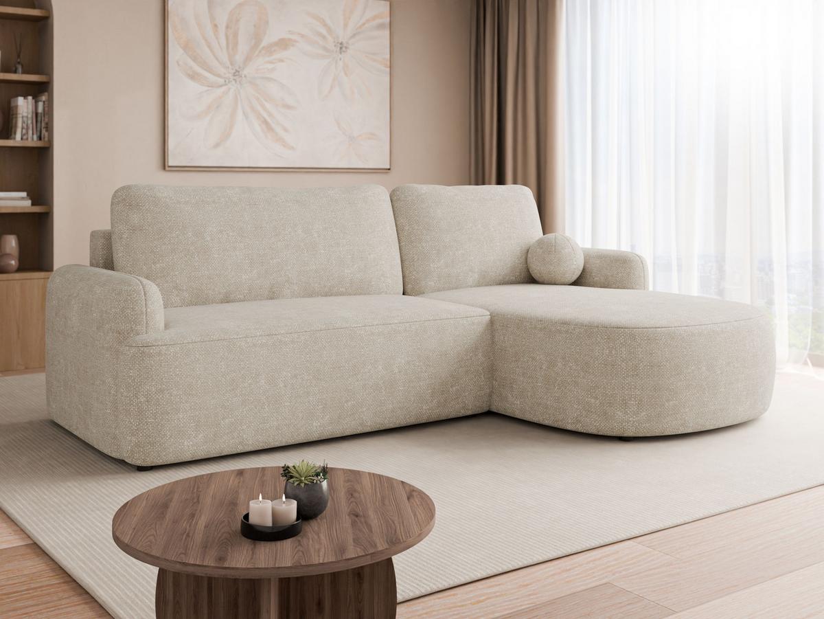 ECKSOFA Loridu Premium, Seite: Rechts - Beige/Schwarz, Holz/Kunststoff (174/250cm) - MIRJAN24