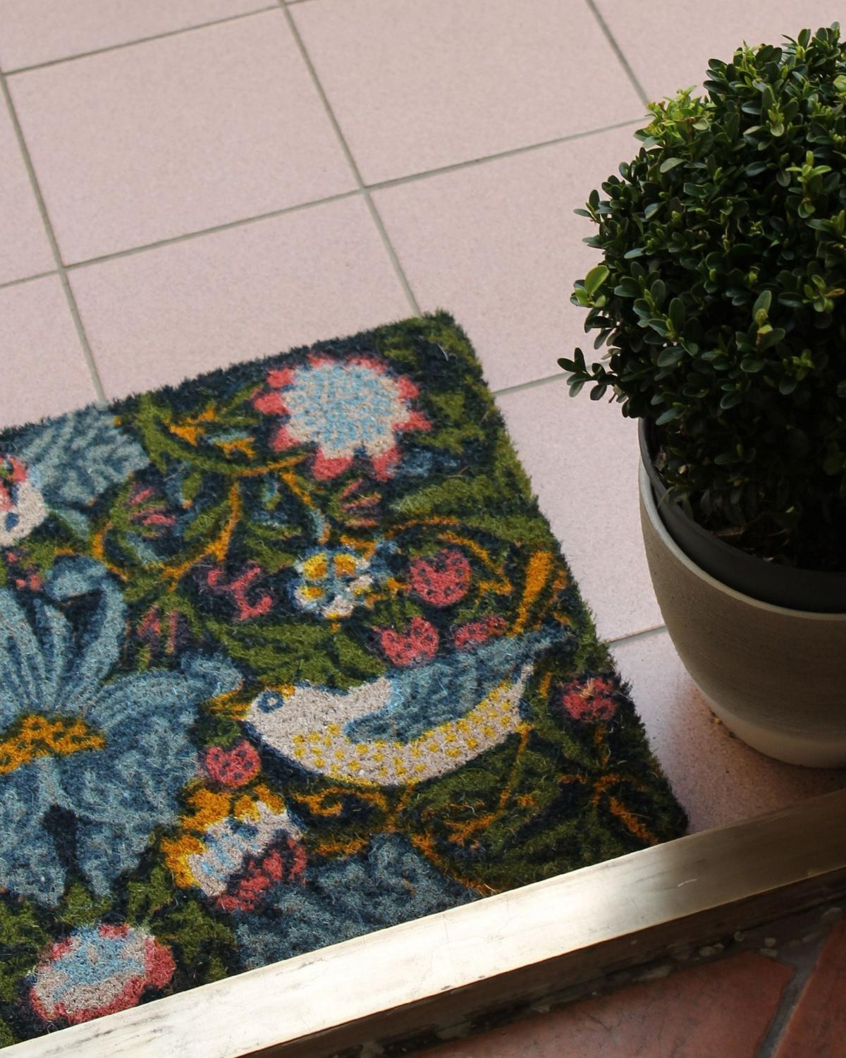 FUSSMATTE Bunt 40/60 cm Kokosfasern Sakesar - Multicolor, Textil (40/60cm) - Beliani