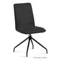 ESSZIMMERSTUHL drehbar (8er-Set) Divona 47x92x60 Schwarz/Anthrazit - Anthrazit/Schwarz, Kunststoff (60/92/47cm) - 58aufmkessel