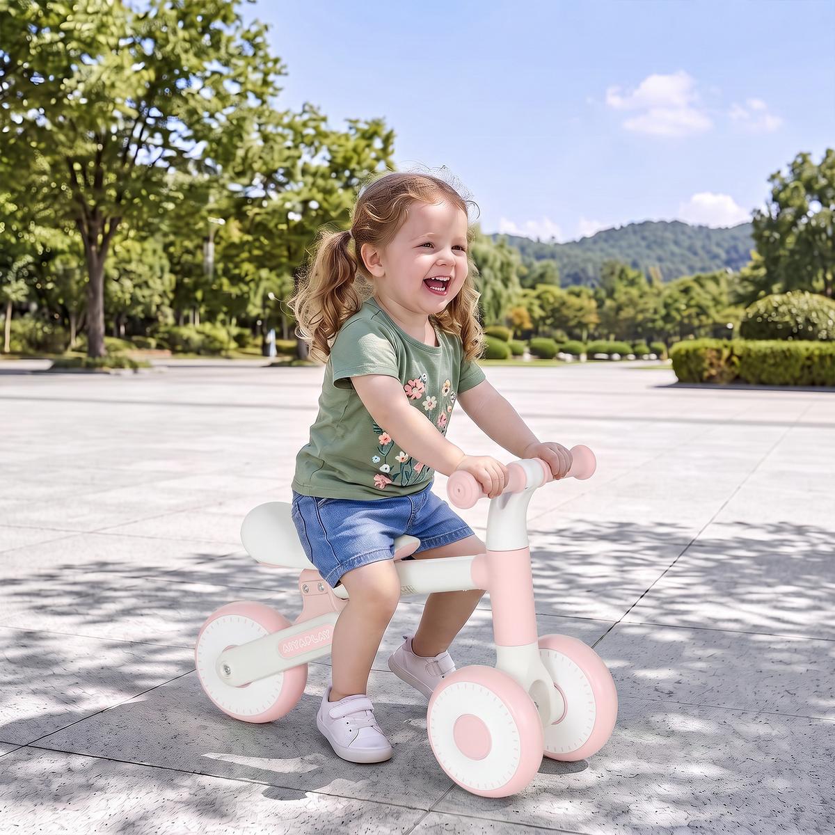 KINDER-LAUFRAD Stahl EVA Rosa - Rosa, Metall (52/23/36.5cm) - AIYAPLAY