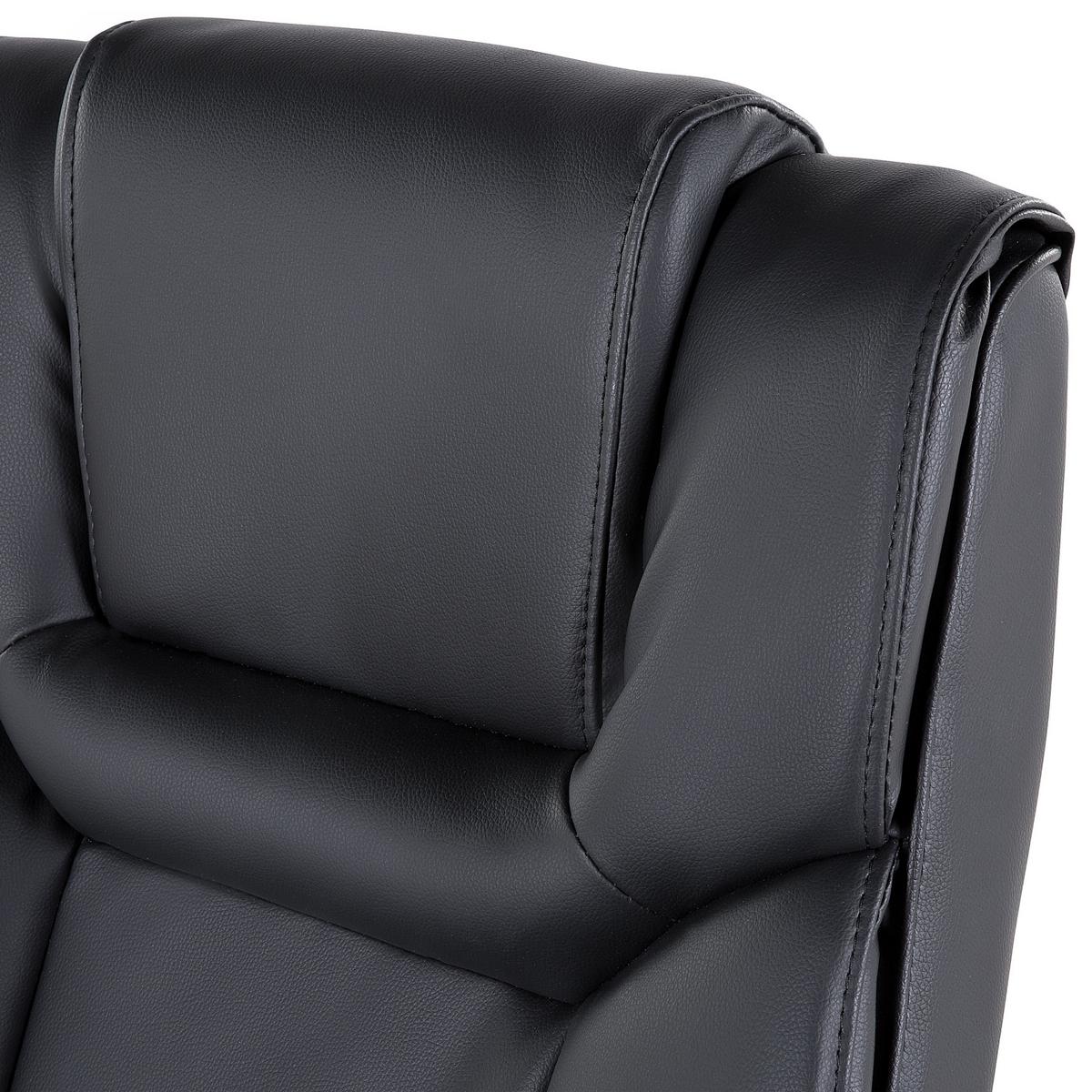 BÜROSTUHL Kunstleder Schwarz Advance - Schwarz, Kunststoff/Textil (60/100/60cm) - Beliani