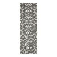 BAUMWOLLTEPPICH-LÄUFER Riga geometrisch 66/200 cm - Grau, Textil (66/200cm) - Homescapes