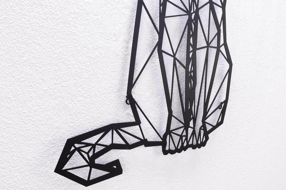 WANDDEKO Schwarz 87/61 cm - Schwarz, Metall (2.15/61/2cm) - KUNSTLOFT