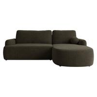 ECKSOFA Loridu Premium, Seite: Rechts - Dunkelbraun/Schwarz, Holz/Kunststoff (174/250cm) - MIRJAN24