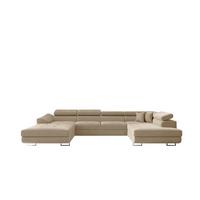 WOHNLANDSCHAFT Carmelo In Nova - Beige, Holzwerkstoff/Textil (345/90/202cm) - Fun Möbel