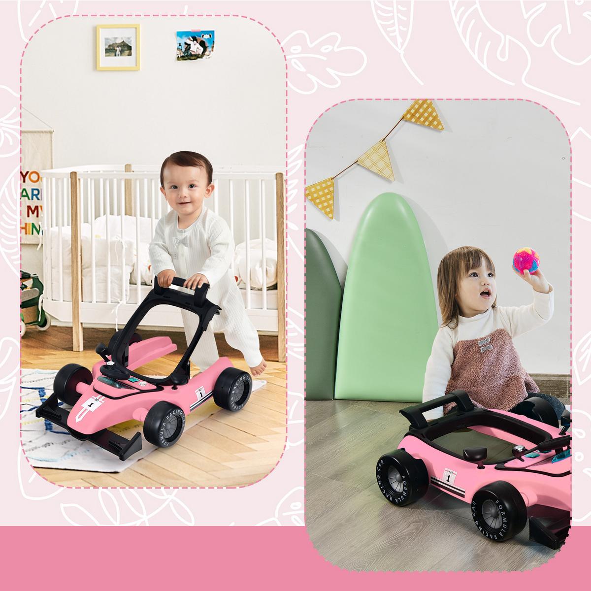 LAUFLERNWAGEN Pink - Pink, Kunststoff (73/56/64cm) - COSTWAY
