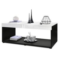 COUCHTISCH Pure Tischplatte und Blenden in Weiß Hochglanz - Weiß Hochglanz, Holzwerkstoff (58/104/40.5cm) - Vladon