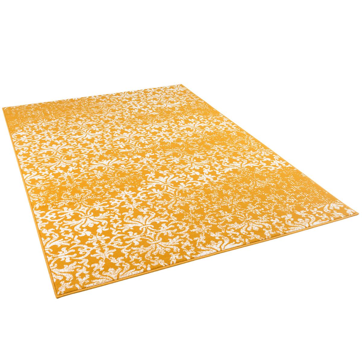 DESIGNER KURZFLOR TEPPICH MODERNE MUSTER - Gelb, Textil (140/200cm) - Pergamon