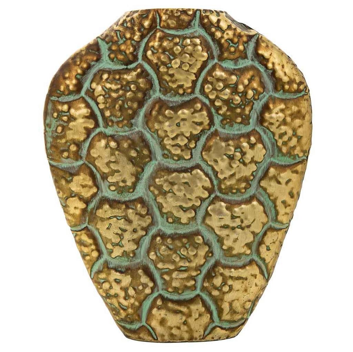 VASE aus Metall, golden, 29x10x35cm - Goldfarben, Metall (35cm) - Wanderlust