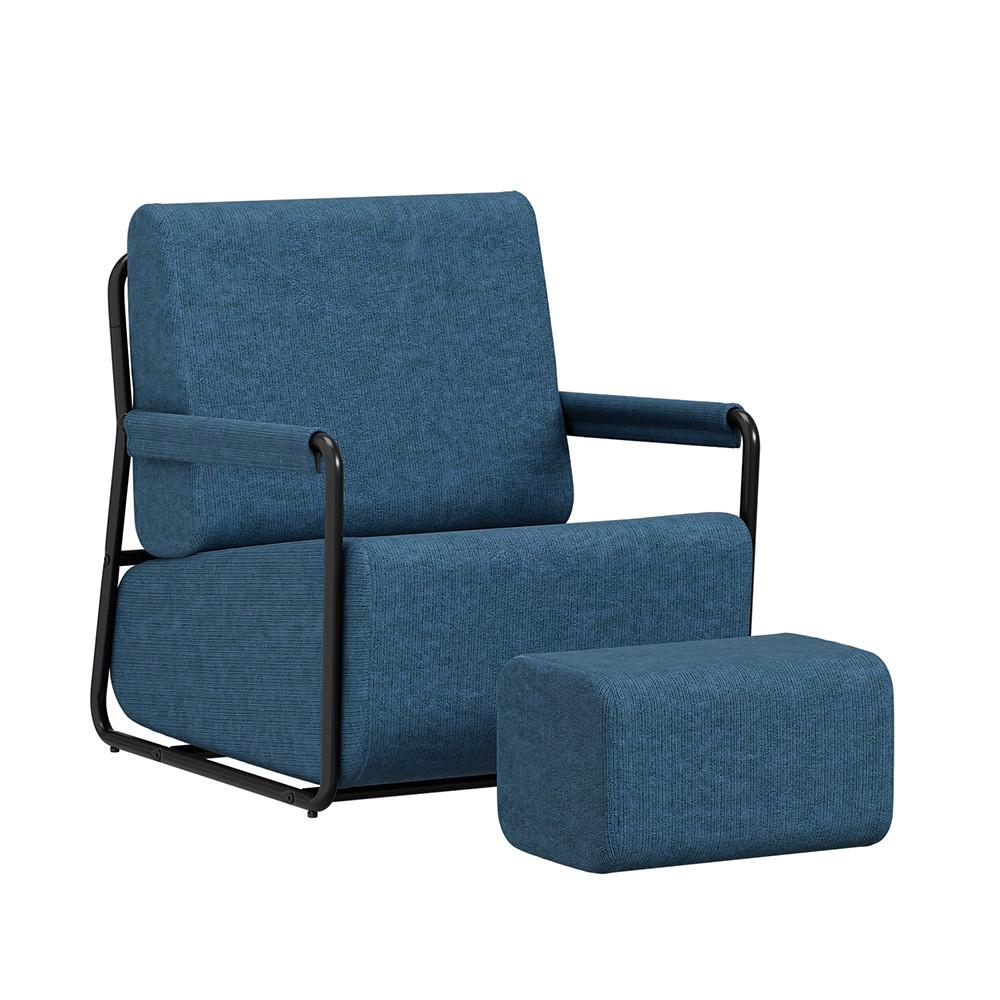 SoBuy SESSEL mit Hocker und Metallgestell FST99-B online kaufen ➤ mömax