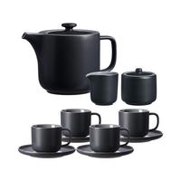 TEESERVICE Jasper schwarz 11er Set - Schwarz, Keramik (2/2/2cm) - Ritzenhoff Breker