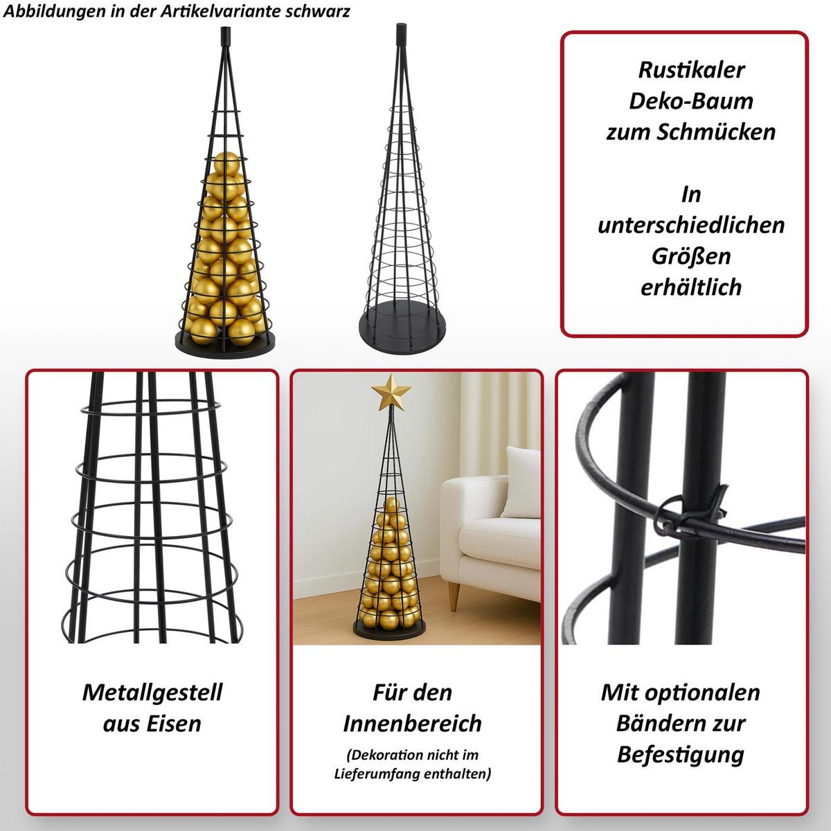 DEKO-BAUM Weiß - Weiß, Metall (30/115cm) - MCW