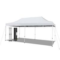 FALTPAVILLON 3x6m Weiß - Weiß, Kunststoff (600/330/300cm) - COSTWAY