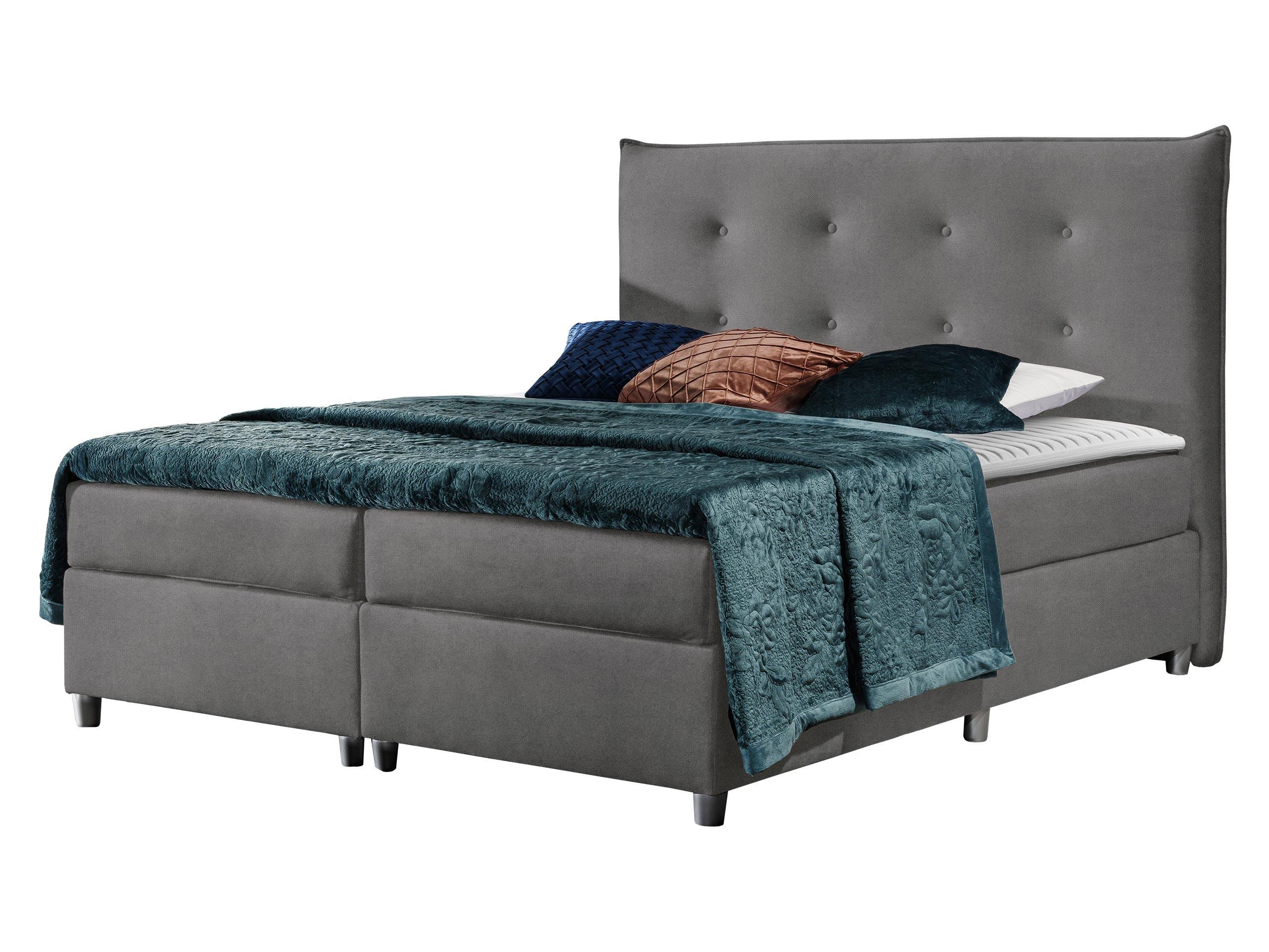 BOXBETT Prato - H3 - Grau, Holz (160/200cm) - MIRJAN24