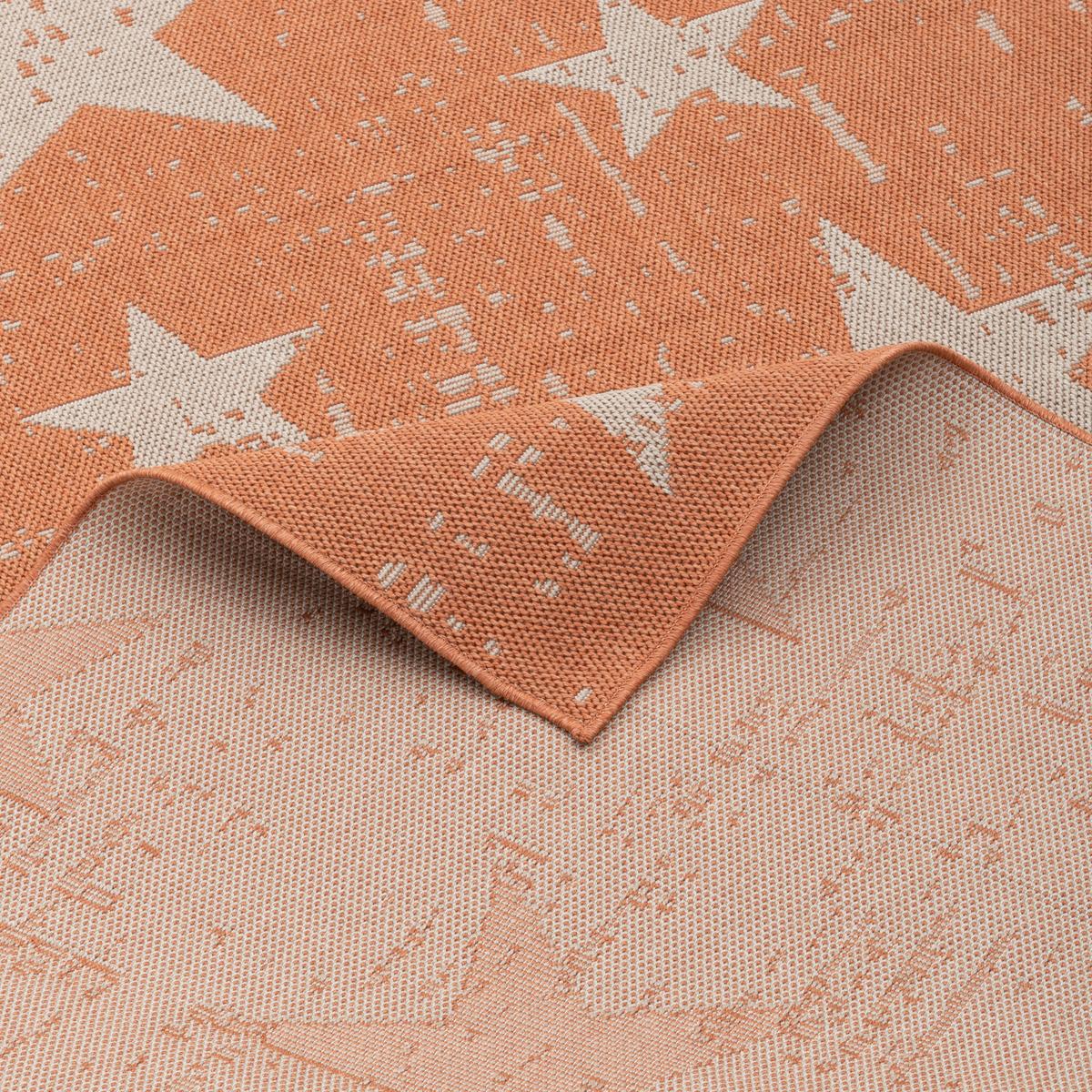 IN & OUTDOOR TEPPICH FLACHGEWEBE MARBELLA STERNE - Orange, Textil (160/230cm) - Pergamon