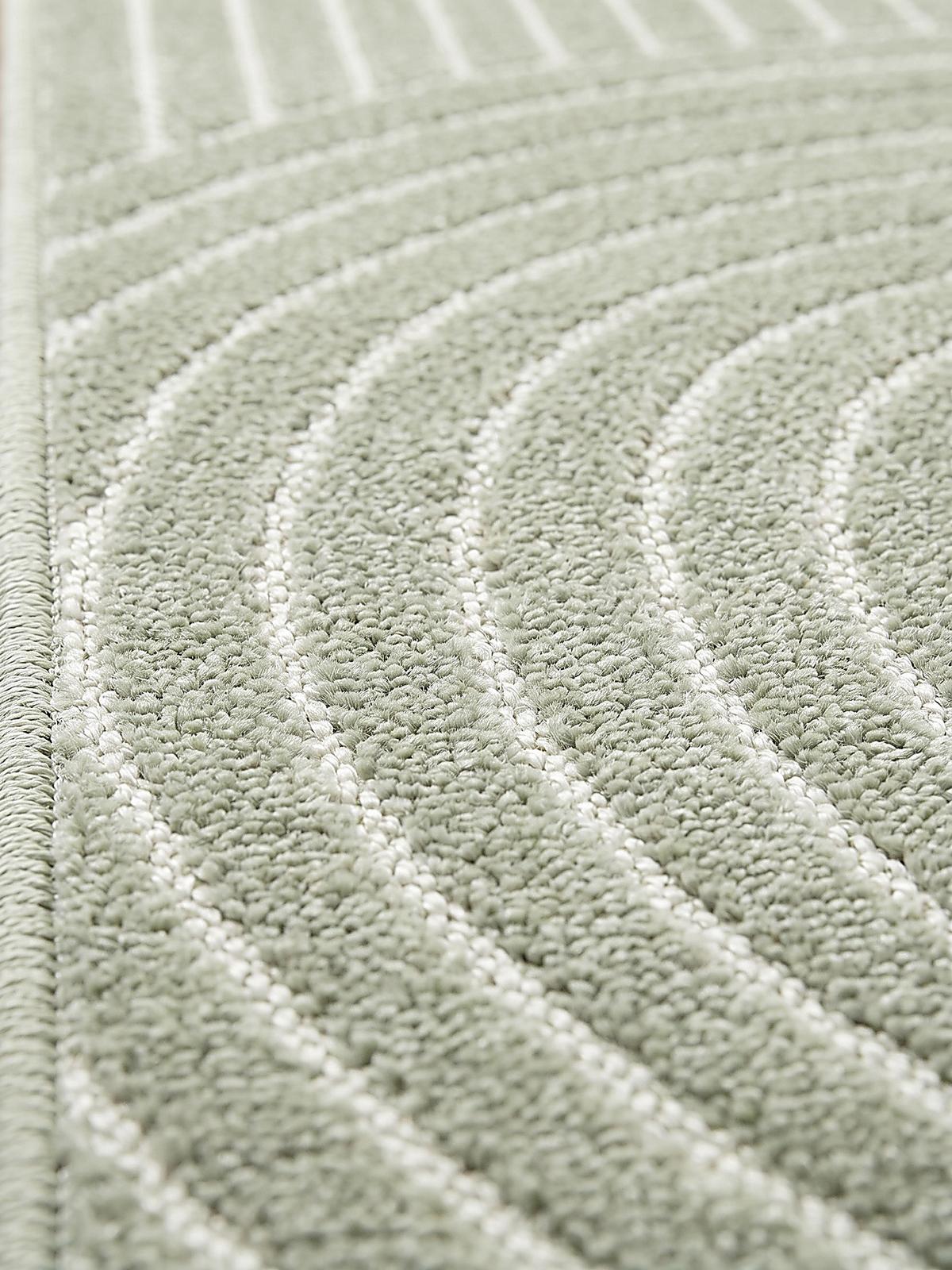 TEPPICH Outdoor Geometrisch MEZEN Polypropylen Grün 80 x 150 cm - Grün, Textil (80/150cm) - KADIMA DESIGN