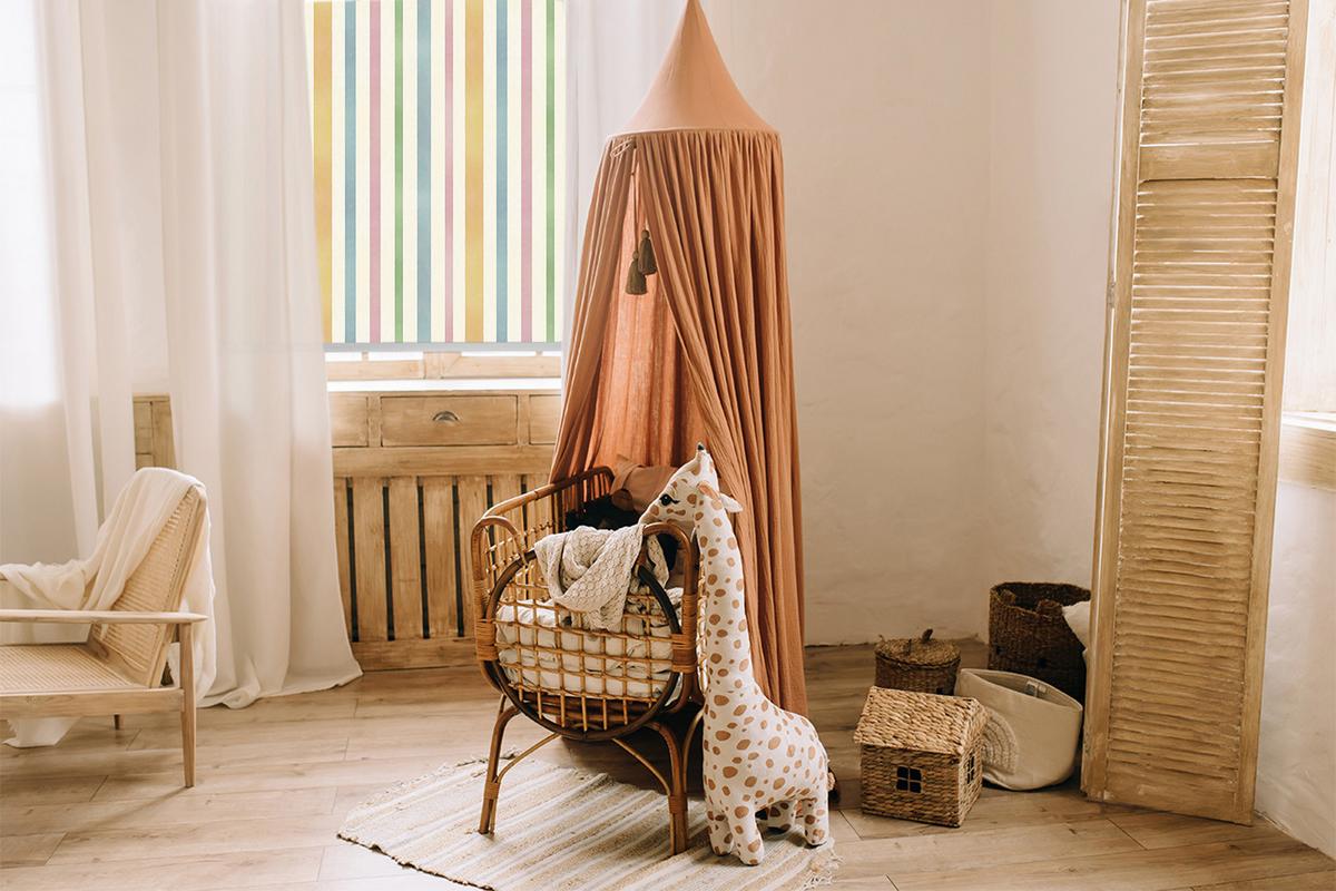 INNENROLLO - Fensterrollo - Rollo - 80x140 cm - Bunte vertikale Streifen - Gelb, Kunststoff (80/140/0.5cm) - TULUP