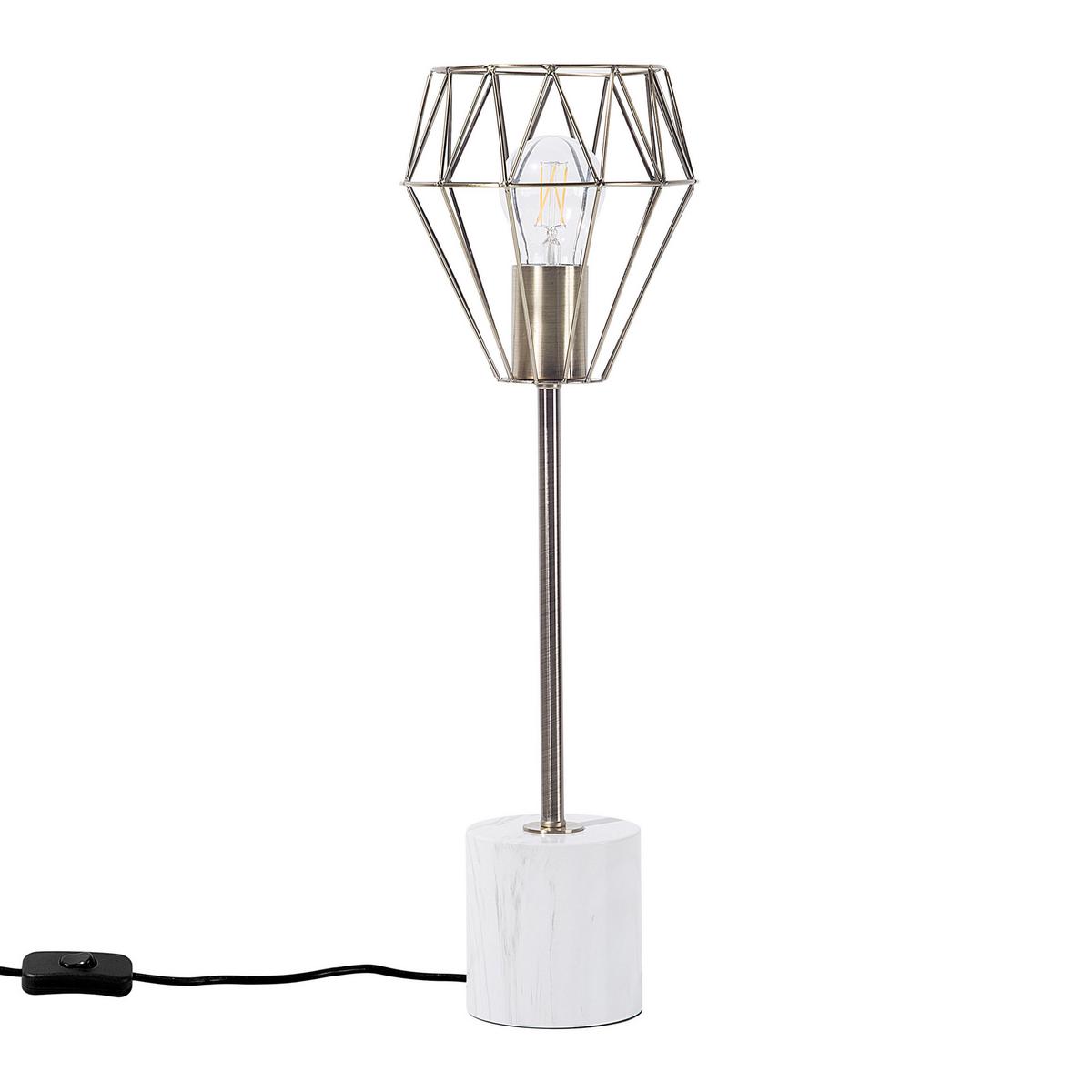 TISCHLAMPE Mooni 15/15/53 cm - Messingfarben, Metall (15/15/53cm) - Beliani