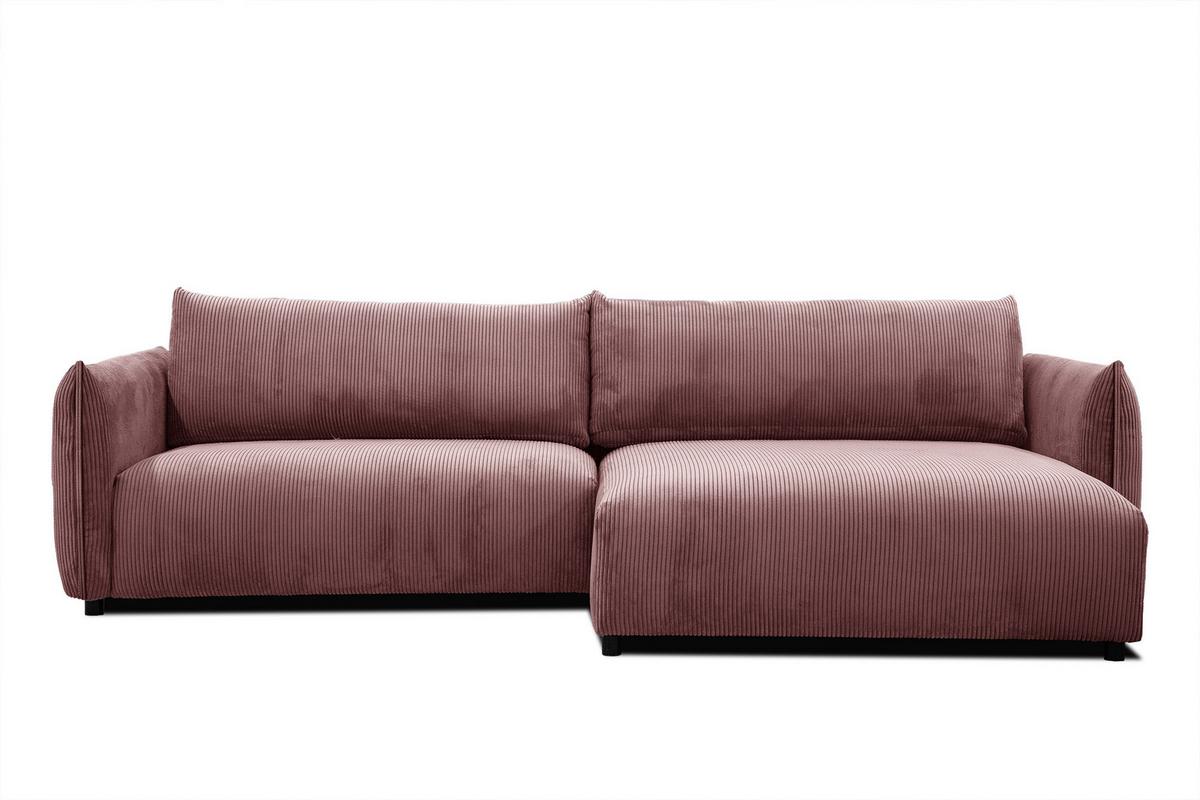 ECKSOFA TAUER 5-Sitzer, altrosa - Altrosa/Schwarz, Holzwerkstoff/Kunststoff (292/174cm) - Wozimo