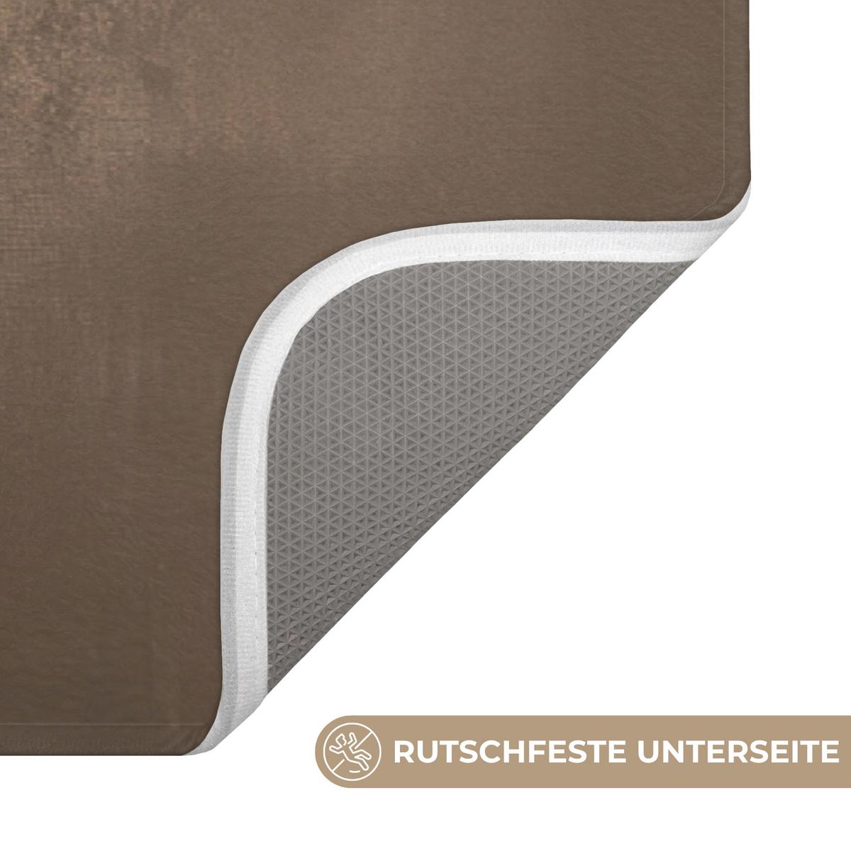 BADEMATTE Farbe - Braun - Japandi 120x60 cm - Mokka, Textil (120/60cm) - OnlyWow