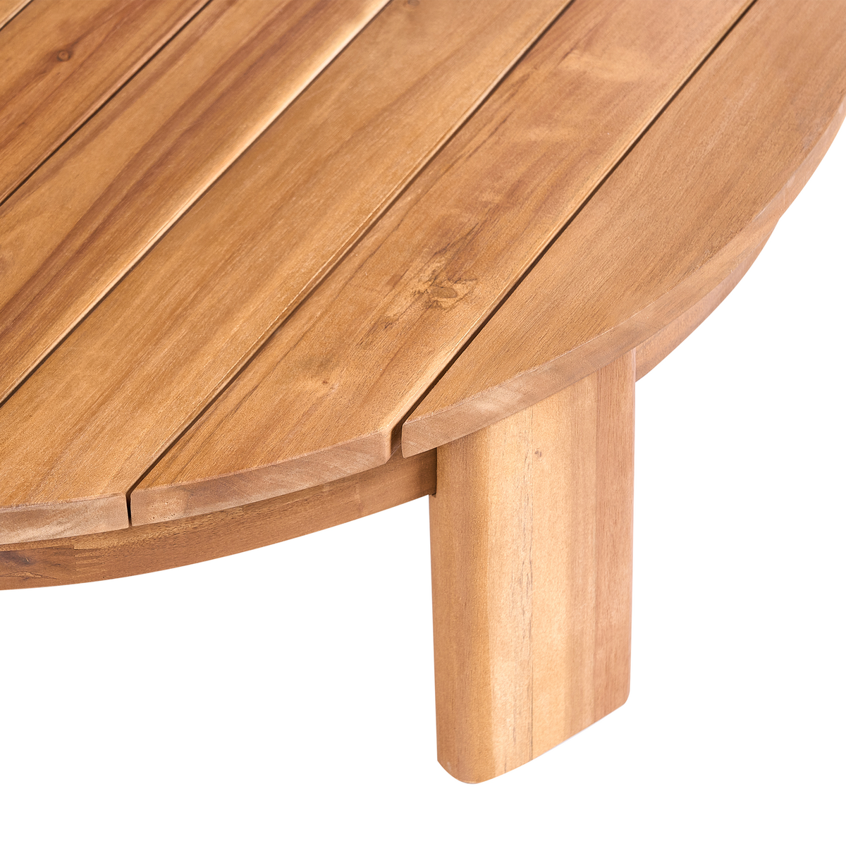 OUTDOOR-COUCHTISCH 135/90 cm Akazienholz Braun Arzello - Braun, Holz (135/90/24cm) - Beliani