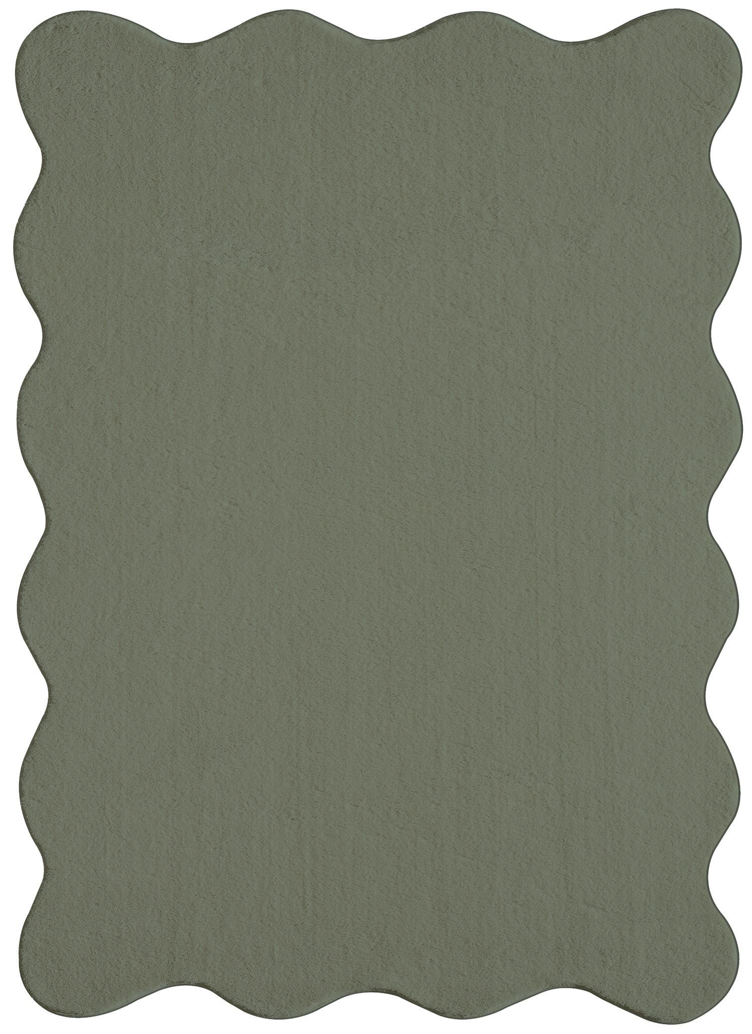 HOCHFLORTEPPICH Antirutsch Uni TIRSO Polyester Waldgrün 160 x 220 cm - Grün, Textil (160/220cm) - KADIMA DESIGN