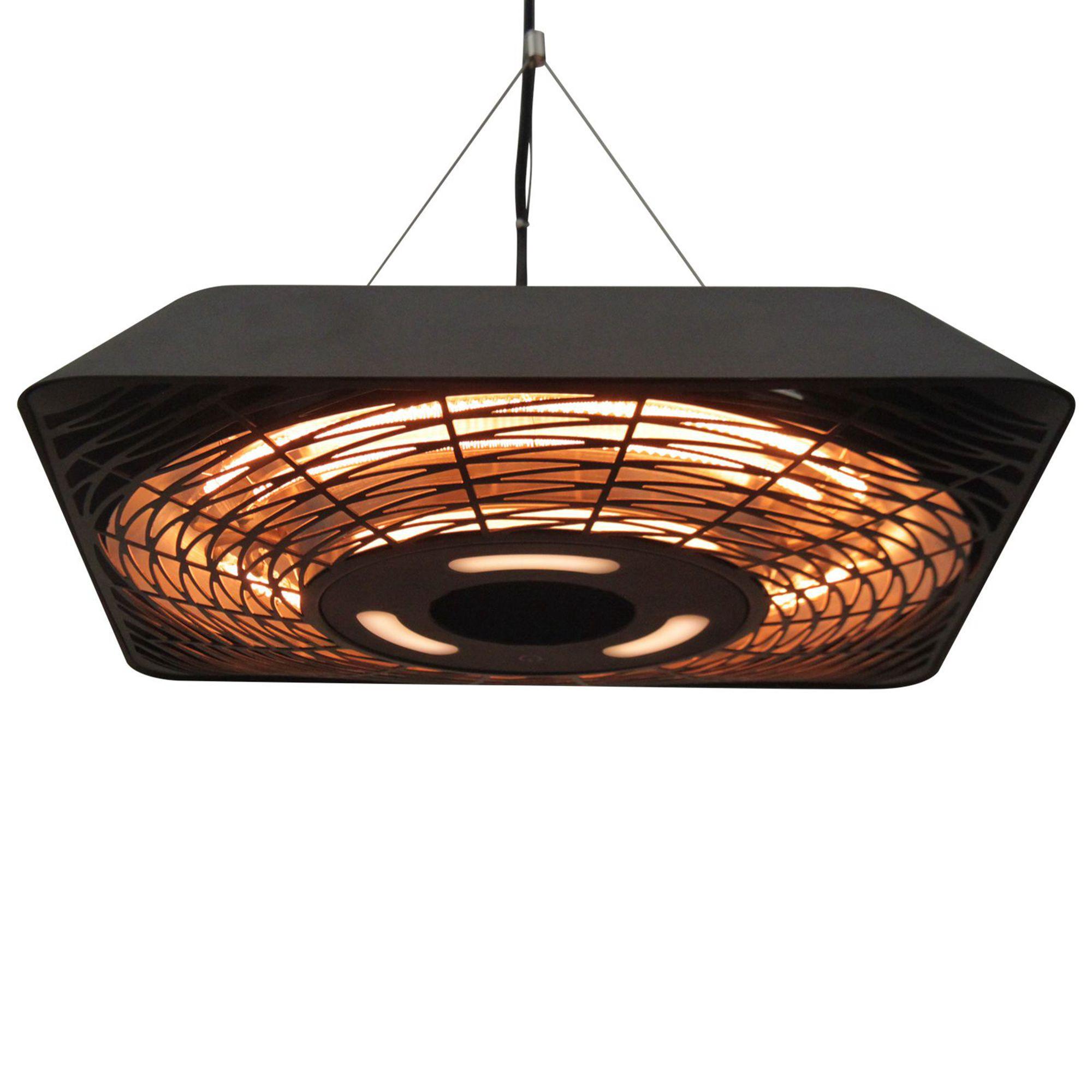 HEIZSTRAHLER, Aluminium, Metall, Schwarz - Schwarz, Metall (45/10/45cm) - Outsunny