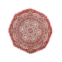 KURZFLOR-TEPPICH Mezitili 120/120 cm - Rot, Textil (120/120cm) - Beliani