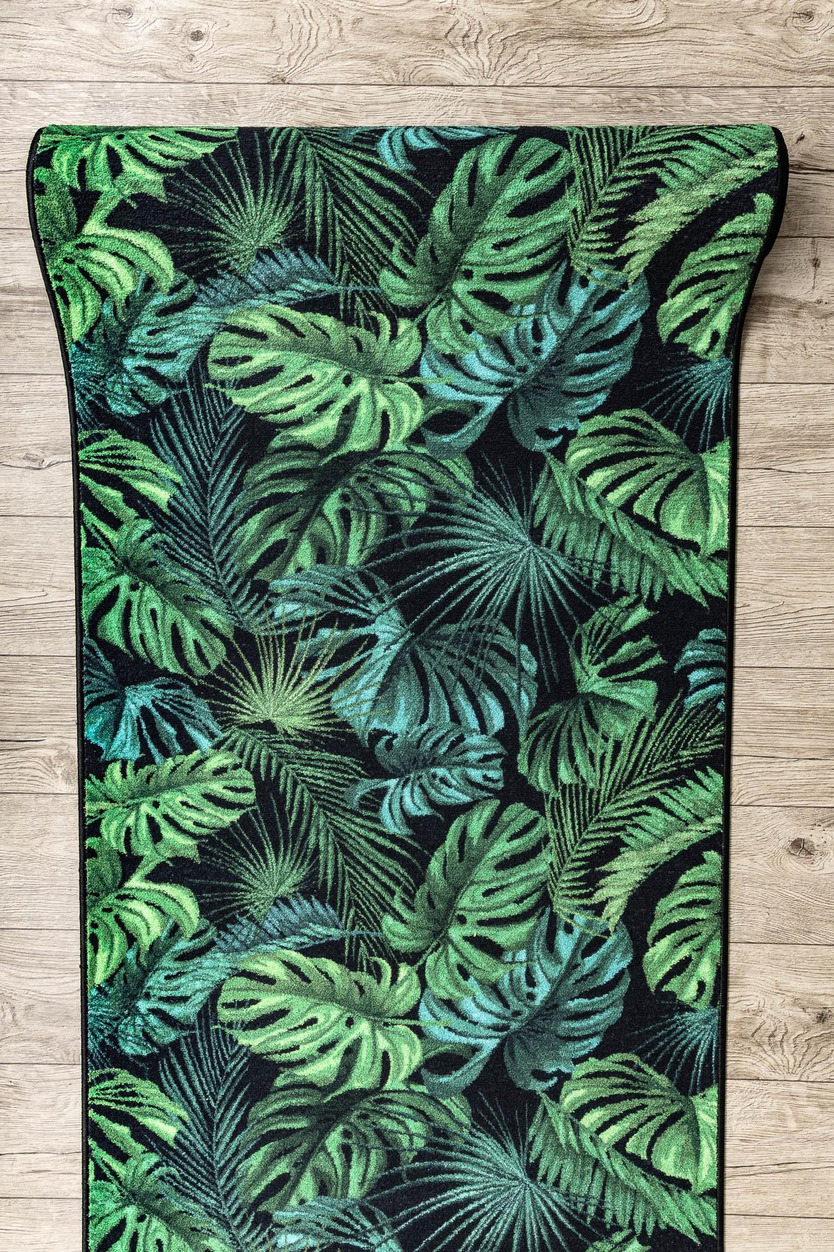 LÄUFER Antirutsch MONSTERA 100/130 cm - Pastellgrün, Textil (100/130cm) - rugsX