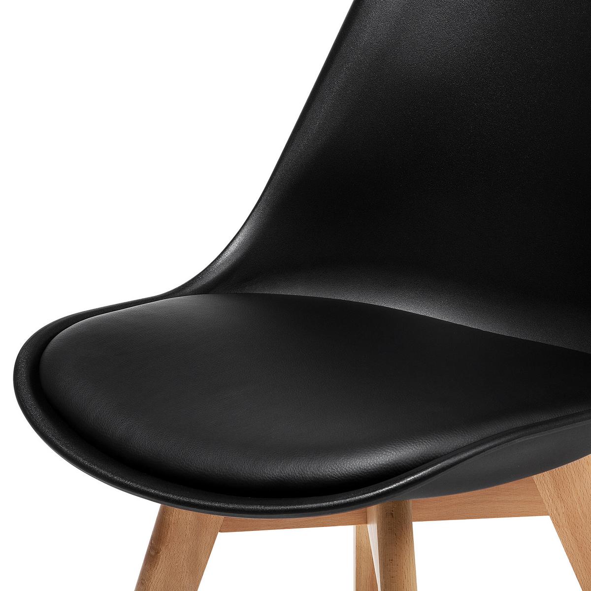 ESSZIMMERSTUHL 2er-Set Kunststoff Schwarz Dakota II - Schwarz, Holz/Kunststoff (47/84/43cm) - Beliani