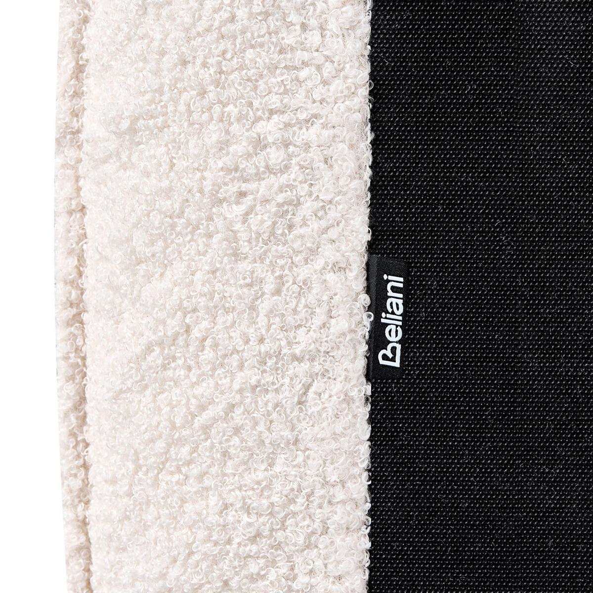 BETT mit Lattenrost 180/200 cm Bouclé Cremeweiß Lavaur - Creme, Textil (180/200cm) - Beliani