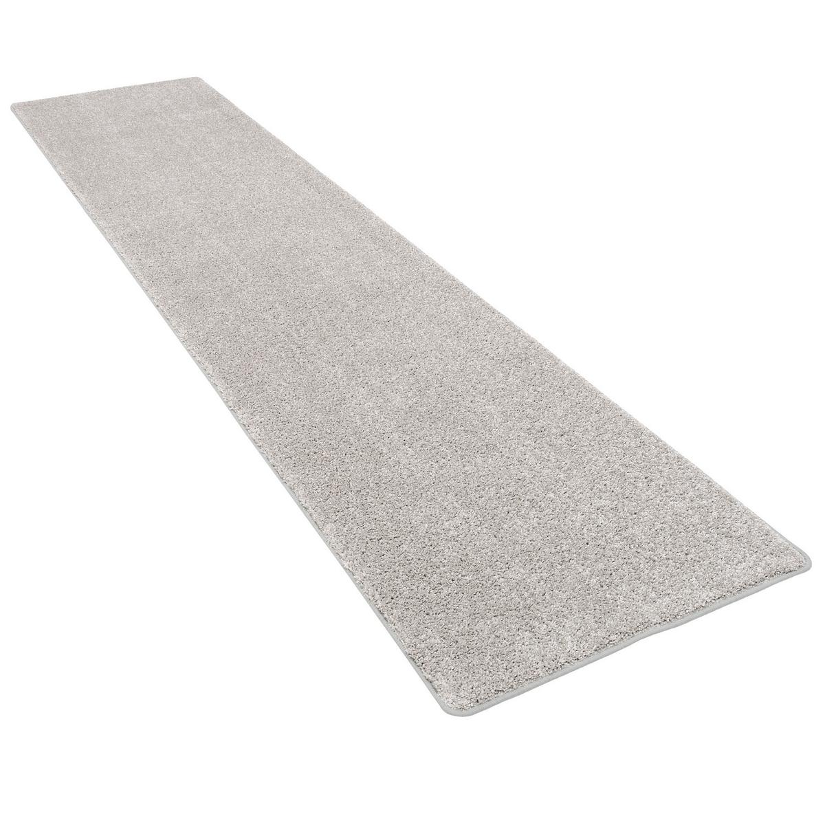HOCHFLOR VELOURS TEPPICH LÄUFER MONA - Silberfarben, Textil (80/200cm) - Snapstyle