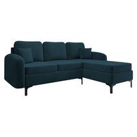 ECKSOFA Venice, Seite: Rechts - Schwarz/Naturfarben, Holz/Textil (172/225cm) - MIRJAN24