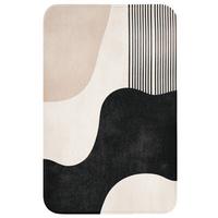 WC-VORLEGER Abstrakt - Japandi - Beige - Modern WC Teppich 50x80 cm - Beige, Textil (50/1cm) - OnlyWow