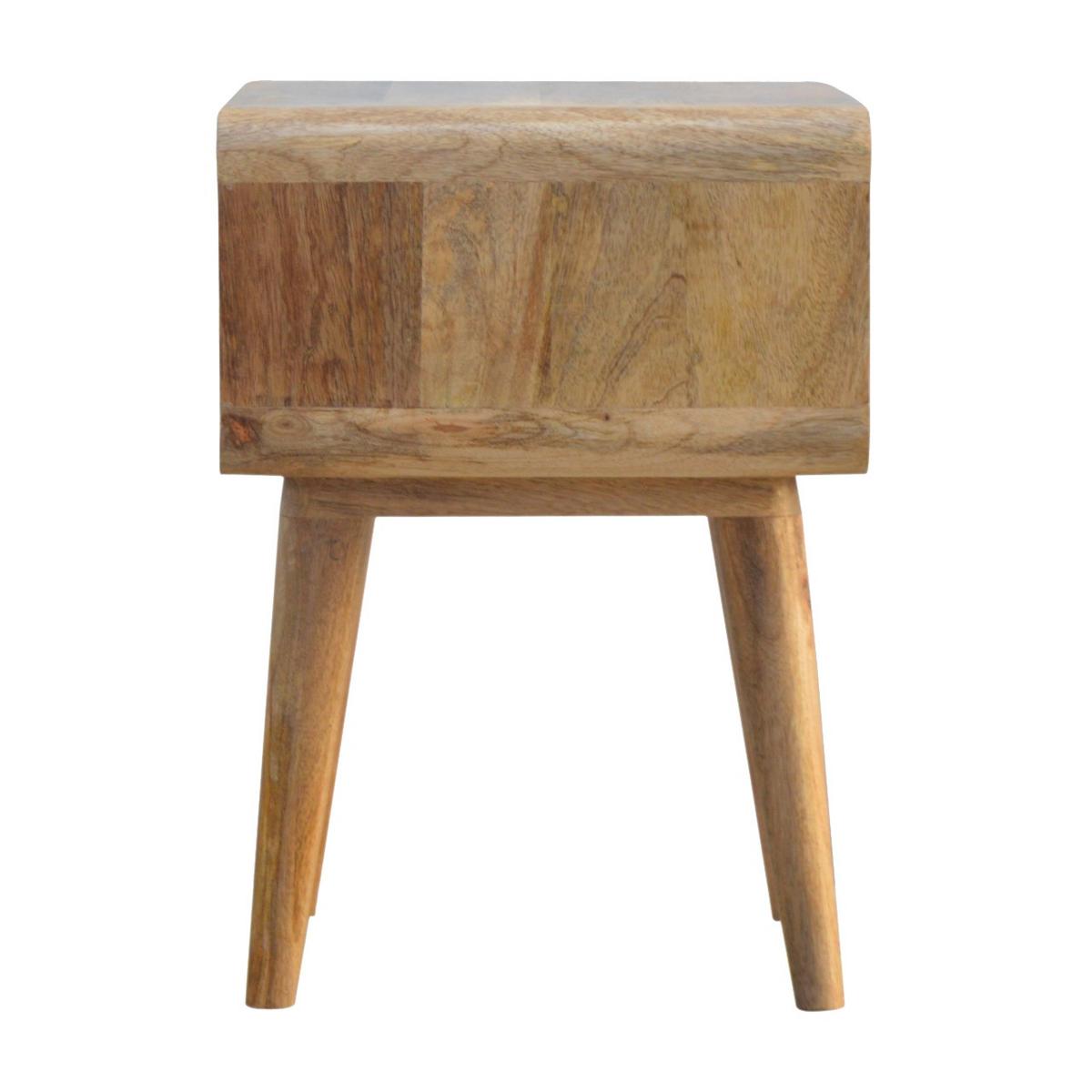 NACHTTISCH mit freiem Fach, Nordische Beine, Beige - Messingfarben/Braun, Holz/Metall (45/50/35cm) - Artisan Furniture