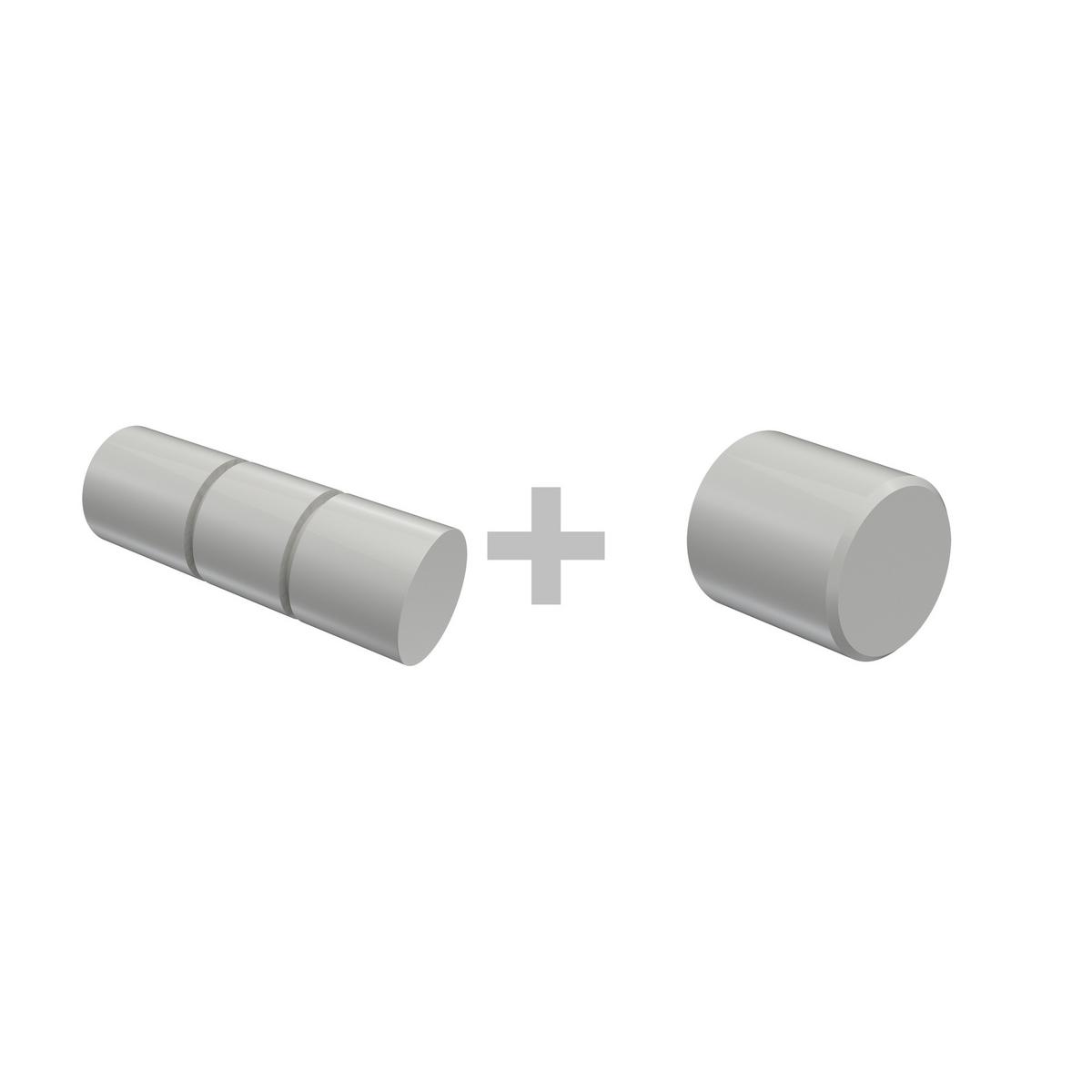 GARDINENSTANGE Platon Elanto 100 cm, 2-läufig (ohne Ringe), 20 mm Ø Weiß - Weiß, Metall (100cm) - INTERDECO