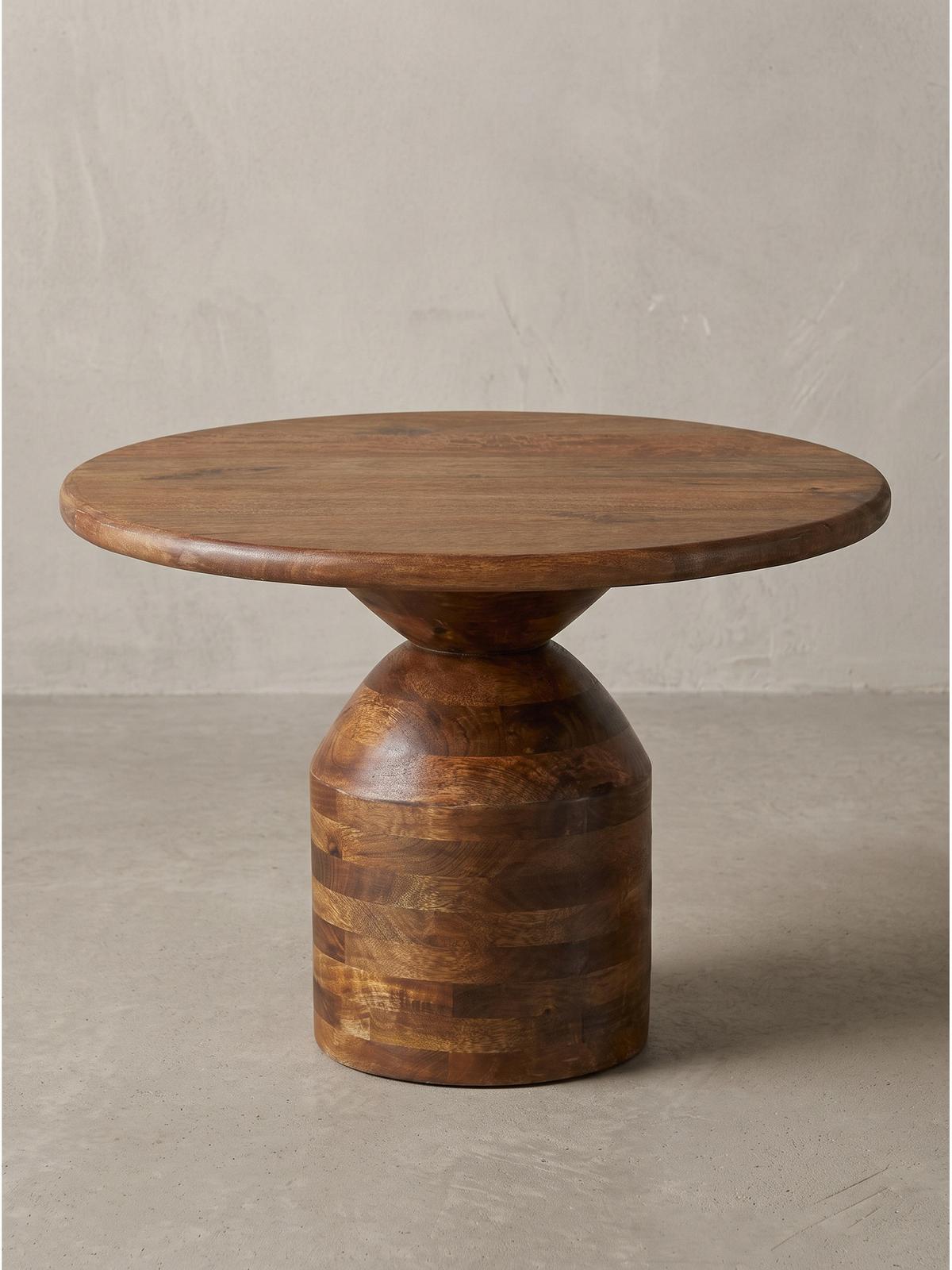 COUCHTISCH ATRANI, Mango Massivholz, Ø 60 x 41,5 cm - Braun, Mangoholz/Holz (60/60/41.5cm) - KADIMA DESIGN