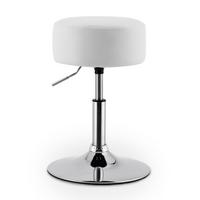 HOCKER Tonia weiß höhenverstellbar ideal für Schminktisch - Weiß, Textil (38.5/64/38.5cm) - Juskys